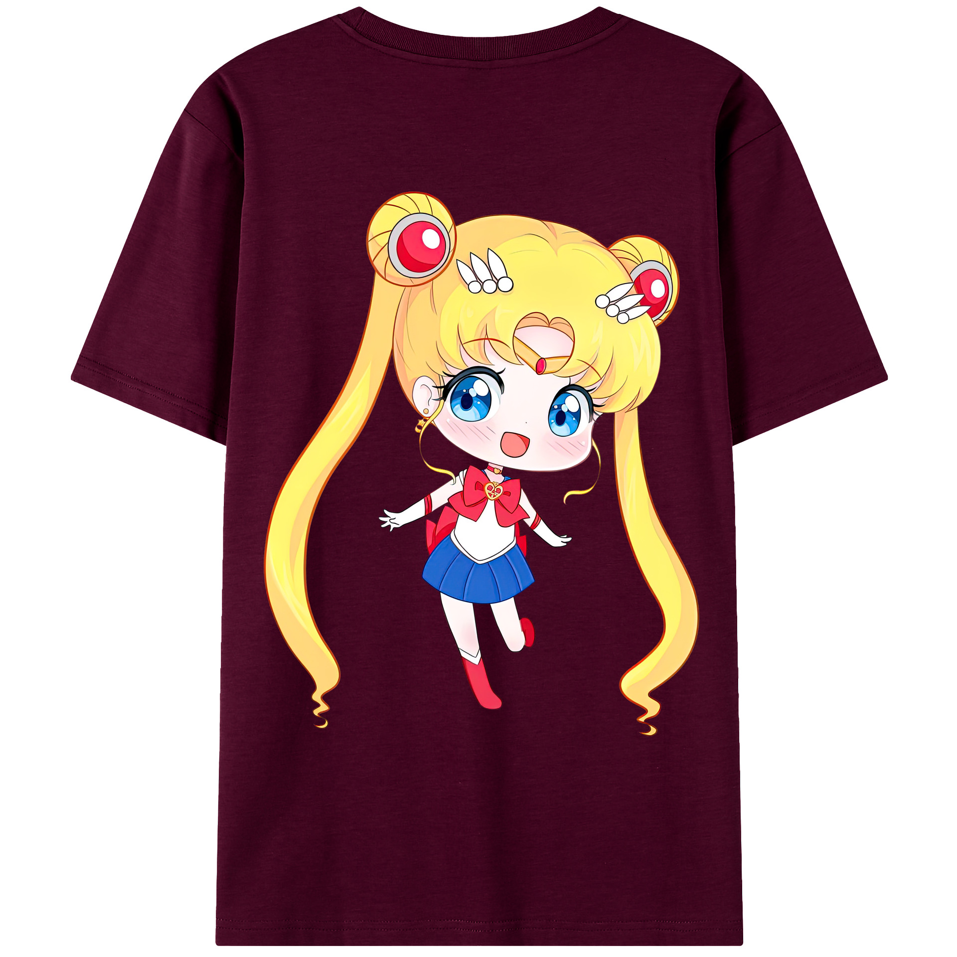 （画像用） 美少女戦士セーラームーン 月野 うさぎ つきの うさぎ Sailor Moon Tsukino Usagi レディース半袖Tシャツ(バックプリント)
